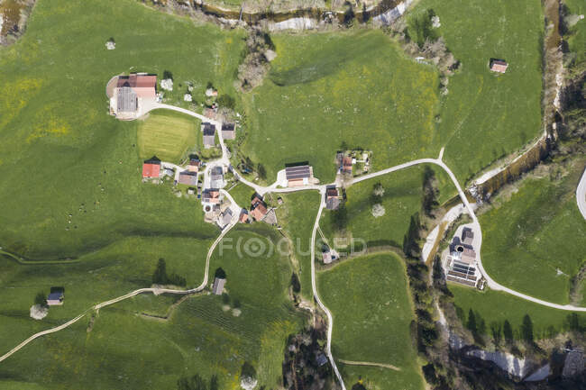 Vista aérea de Necker, Cantão de St. Gallen, Suíça — Fotografia de Stock