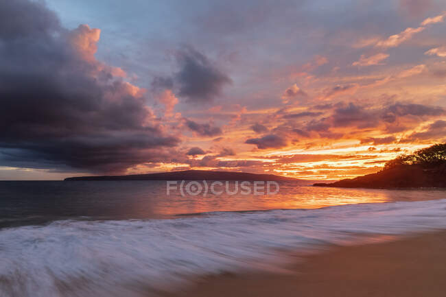 Big Beach at sunset, Makena Beach State Park, Maui, Hawaii, USA