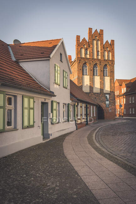 Gothic town gate, Wittenberge, Brandenburg, Germany — Stock Photo