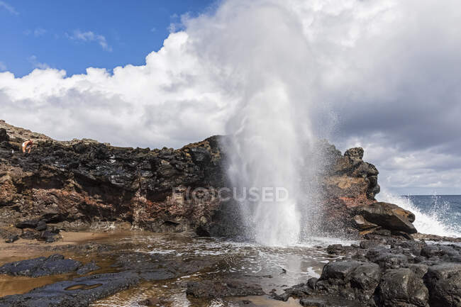 Nakalele Blowhole, West Maui Mountains, Maui, Hawaii, EUA — Fotografia de Stock