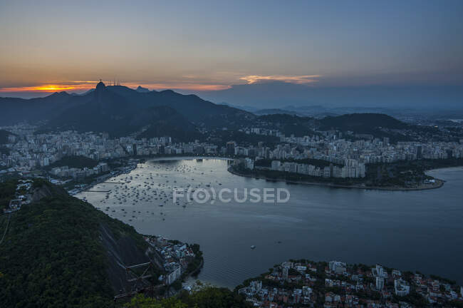 Vista dal monte Sugarloaf, Rio de Janeiro, Brasile — Foto stock