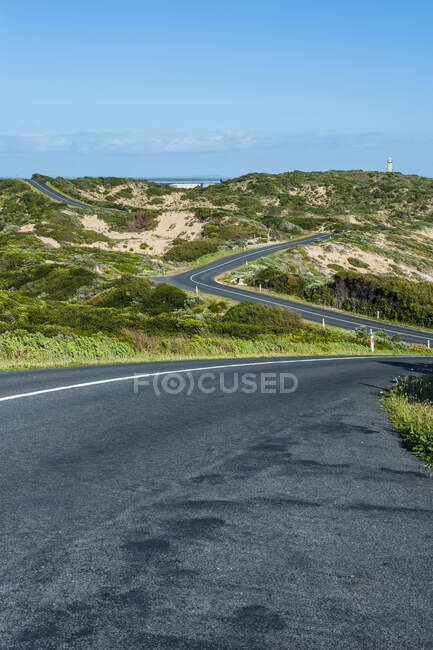 Road bend on Cape Jaffa, Austrália do Sul, Austrália — Fotografia de Stock