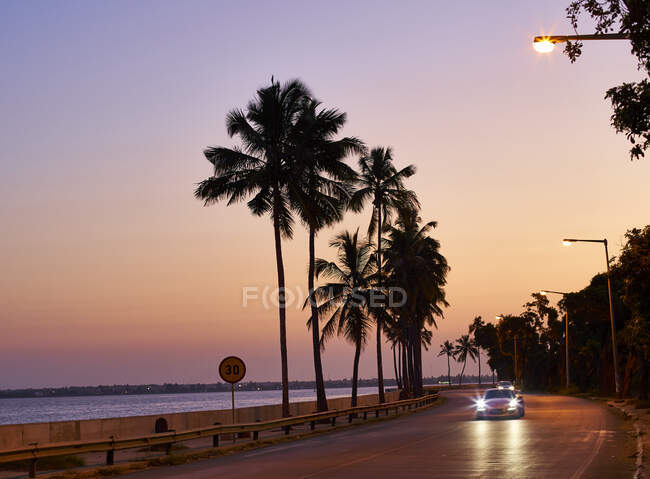 Waterfront of Maputo at sunset, Mozambique — Stock Photo