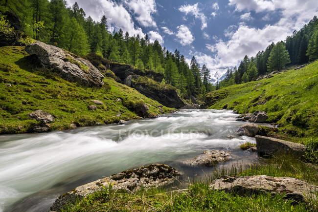 Brook em Passeier Valley, Alto Adige, Italia — Fotografia de Stock
