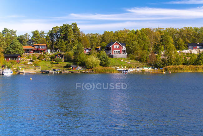 Case nell'Arcipelago vicino Stoccolma, Svezia — Foto stock