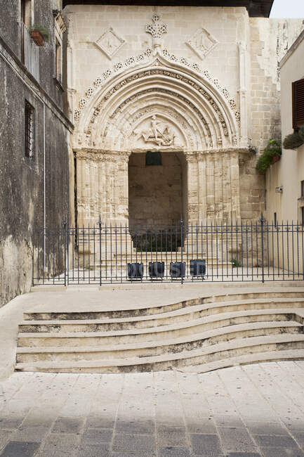 Portale di San Giorgio, Ragusa Ibla, Ragusa, Sicilia, Italia - foto de stock