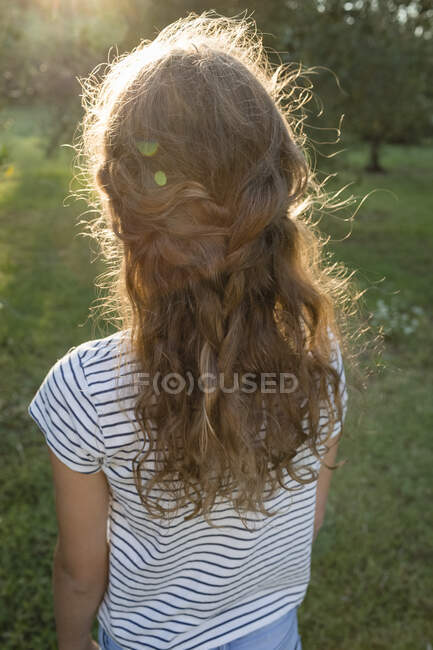 Back view of a girl, Tuscany, Italy — Stock Photo