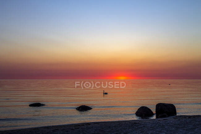 Vista sul mare all'alba, Binz, Ruegen, Germania — Foto stock