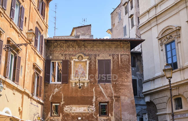 Casas antiguas, Roma, Italia — ciudad, Edificio Casa - Stock Photo |  #463586076