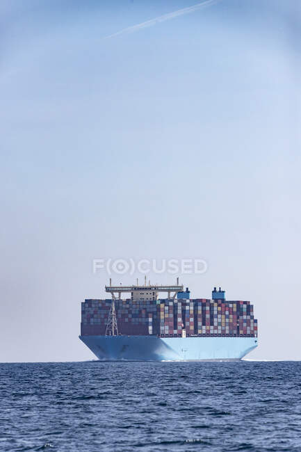 Container ship, Strait of Gibraltar, Tarifa, Spain — Stock Photo