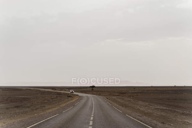 Car driving on country road, Fez, Morocco — Stock Photo