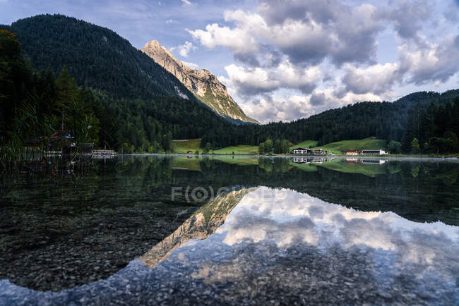 Germania, Baviera, Veduta panoramica del lago Lautersee — Foto stock