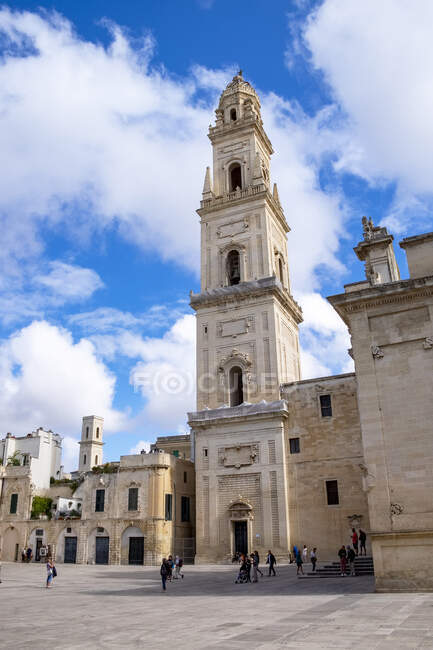 Italia, Apulia, Catedral de Lecce - foto de stock