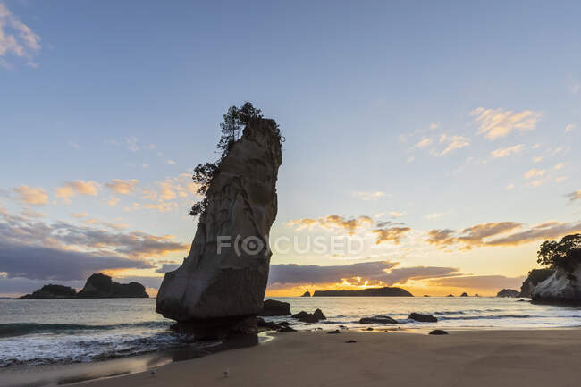 New Zealand, North Island, Waikato, Te Hoho Rock at dusk — Stock Photo