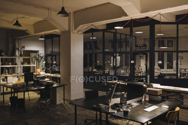 Interior of a loft office — Stock Photo