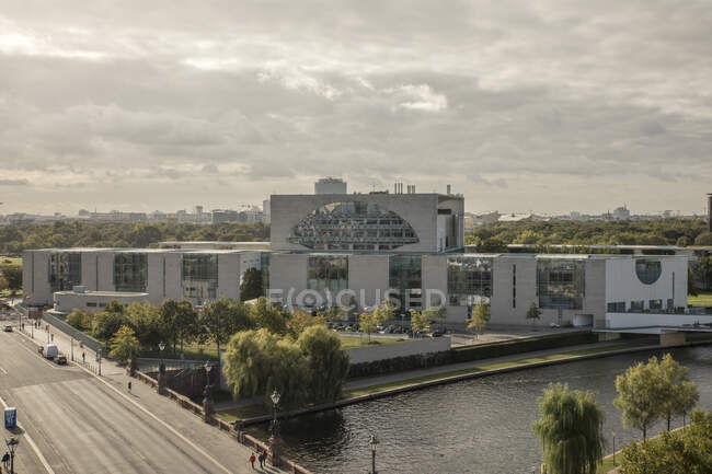 Germany, Berlin, Architecture of German Chancellery — Stock Photo