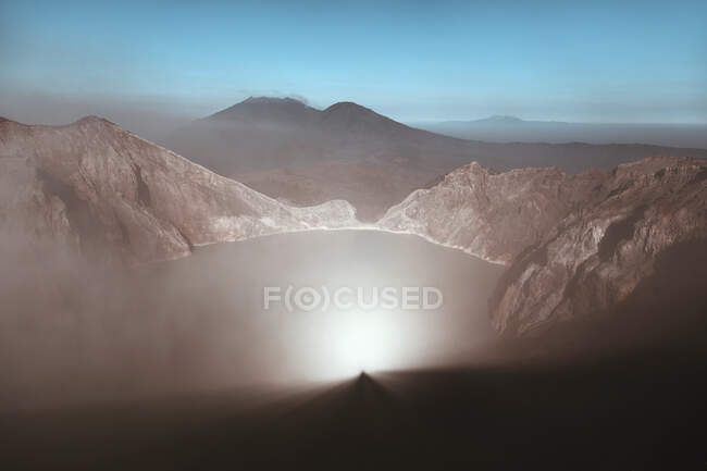 Indonésia, Java, vista de alto ângulo do vulcão Ijen — Fotografia de Stock