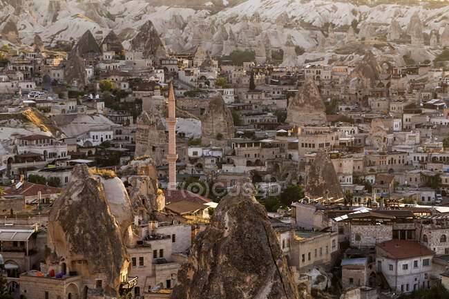 High angle view of Greme cityscape, Cappadocia — Stock Photo