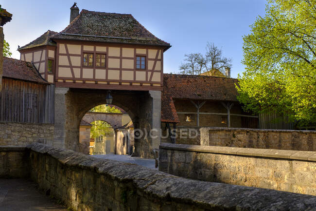 Archway at Rothenburg against sky in Germany — Stock Photo