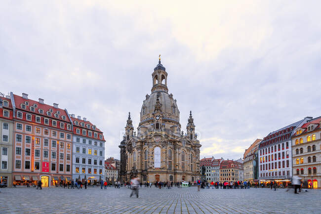 Allemagne, Saxe, Dresde, Frauenkirche extérieur — Photo de stock