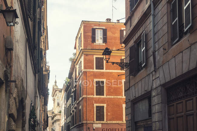 Fachadas na histórica cidade velha, Roma, Itália — Fotografia de Stock