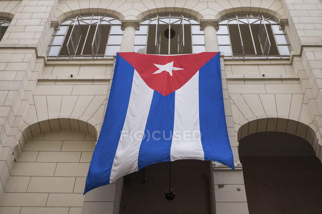Bandiera cubana al Museo della Rivoluzione, L'Avana, Cuba — Foto stock