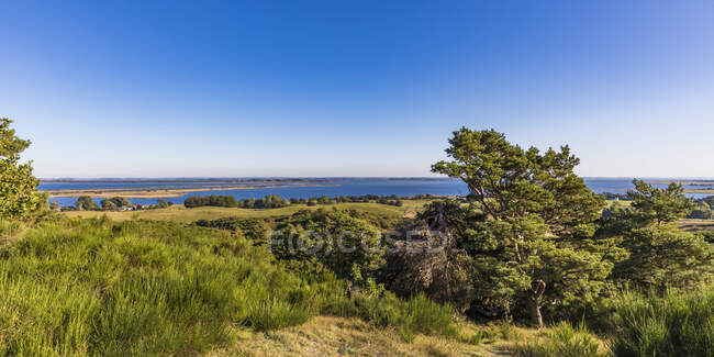 Germania, Meclemburgo-Pomerania occidentale, cielo limpido sul paesaggio costiero del Mar Baltico in primavera — Foto stock