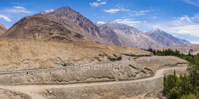 Índia, Jammu e Caxemira, Ladaque, Vale de Nubra, Vale de Nubra, Paisagem montanhosa — Fotografia de Stock
