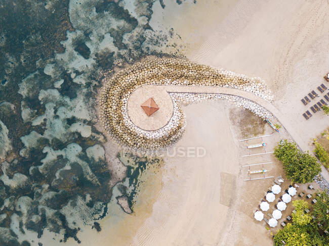Indonésie, Bali, Sanur, Vue aérienne de la plage — Photo de stock