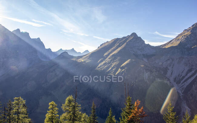 Monti Karwendel in autunno, Hinteriss, Austria — Foto stock