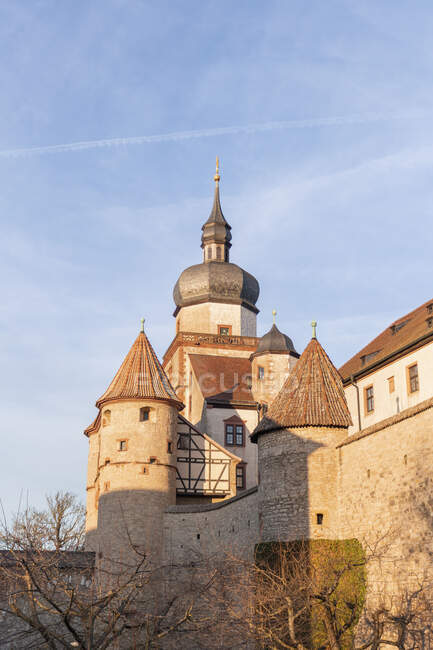 Deutschland, Bayern, Würzburg, Außenansicht der Festung Marienberg — Stockfoto