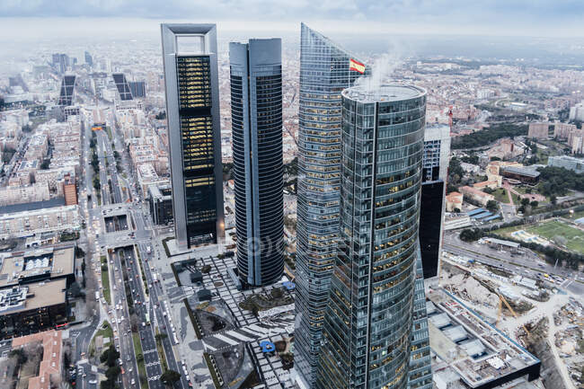 Madrid, Spanien Luftaufnahme der Stadt — Stockfoto