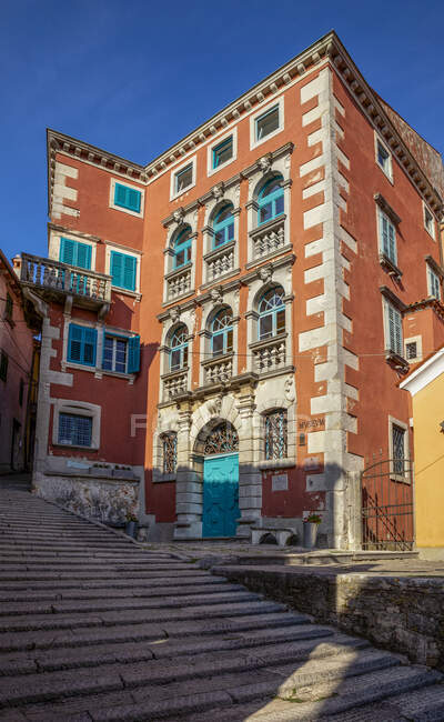 Croazia, Istria, Labin, Palazzo Scampicchio — Foto stock