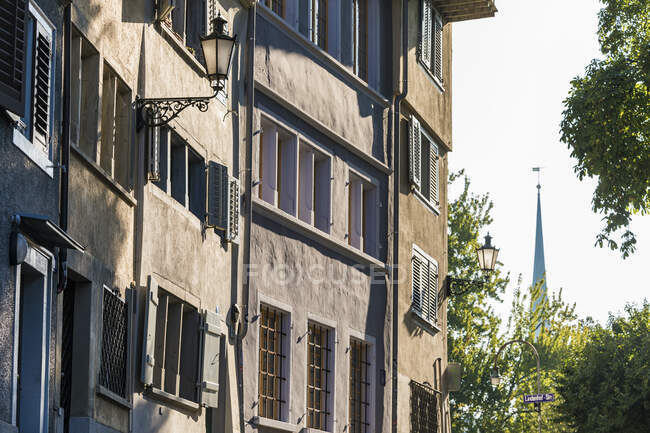 Schweiz, Kanton Zürich, Zürich, Altstadthäuser in der Fortunagasse — Stockfoto