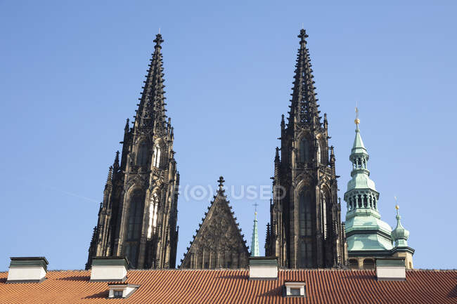 Repubblica Ceca, Praga, Torri della Cattedrale di San Vito — Foto stock