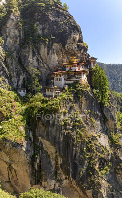 Bhutan, Cliffside Paro Taktsang tempio — Foto stock