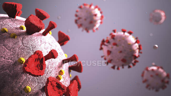 Cellules sanguines dans le virus illustration 3d — Photo de stock
