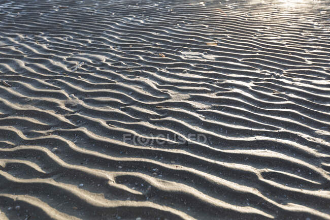 Дания, Ромо, рябь пляжного песка — стоковое фото