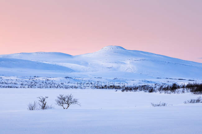 Paesaggio invernale fangoso, Lebesby, Norvegia — Foto stock