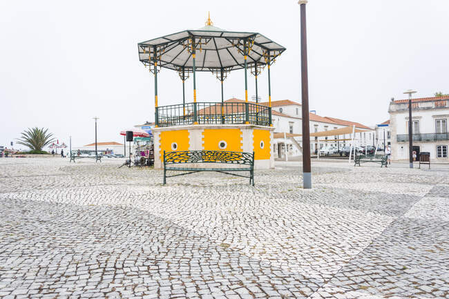 Pavilion in a square in Nazare, Portugal — Stock Photo