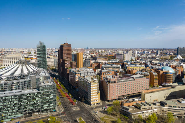 Германия, Берлин, Вид с воздуха на Потсдамскую площадь — стоковое фото