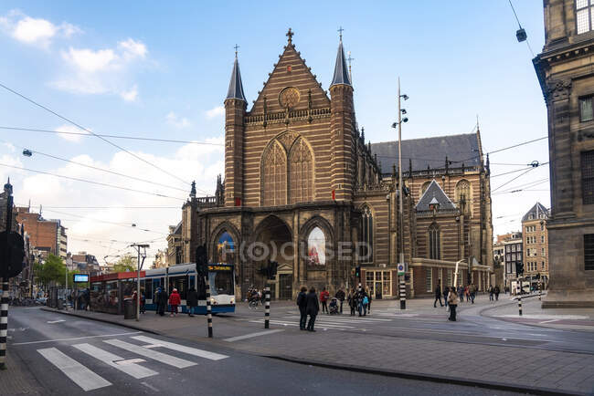 Paesi Bassi, Olanda Settentrionale, Amsterdam, attraversamento della Zebra di fronte alla Fondazione Unlimited Europe Amsterdam gallery — Foto stock