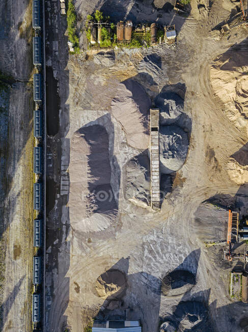Russia, Tikhvin, Aerial view of asphalt plants — стокове фото