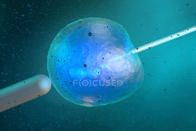 Трехмерный рендеринг стволовых клеток с введением ДНК — стоковое фото