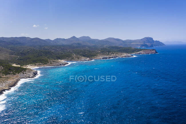 Vista aérea da costa de Maiorca no verão — Fotografia de Stock