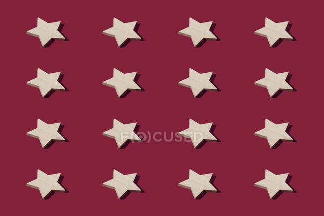Patrón de adornos de Navidad en forma de estrella - foto de stock
