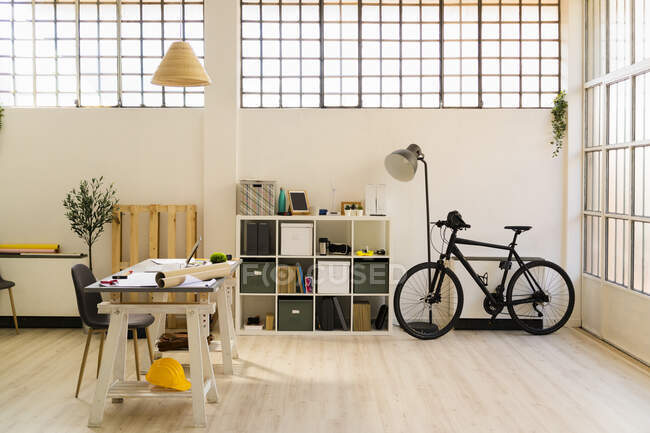 Interior of architect studio — Stock Photo