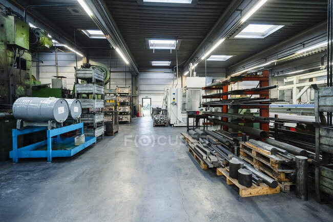 View of Illuminated manufacturing factory — Stock Photo