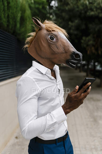 horse head mask suit