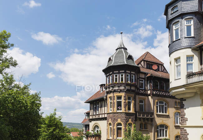 Germany, Thuringia, Eisenach, Historical villas in Predigerberg/Hainstein quarter — Stock Photo